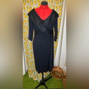 1960’s Holiday Frock Black Evening Dress